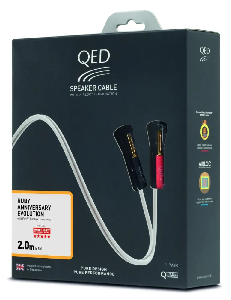 QED PERFORMANCE Przewód głośnikowy RUBY ANNIVERSARY EVO - 2.0m QE1420 ...