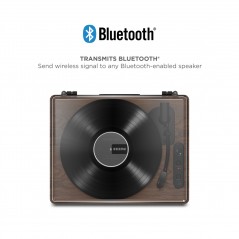 Bezprzewodowy gramofon z obsługą bluetooth®️ i wbudowanymi głośnikami stereo LUXE LP