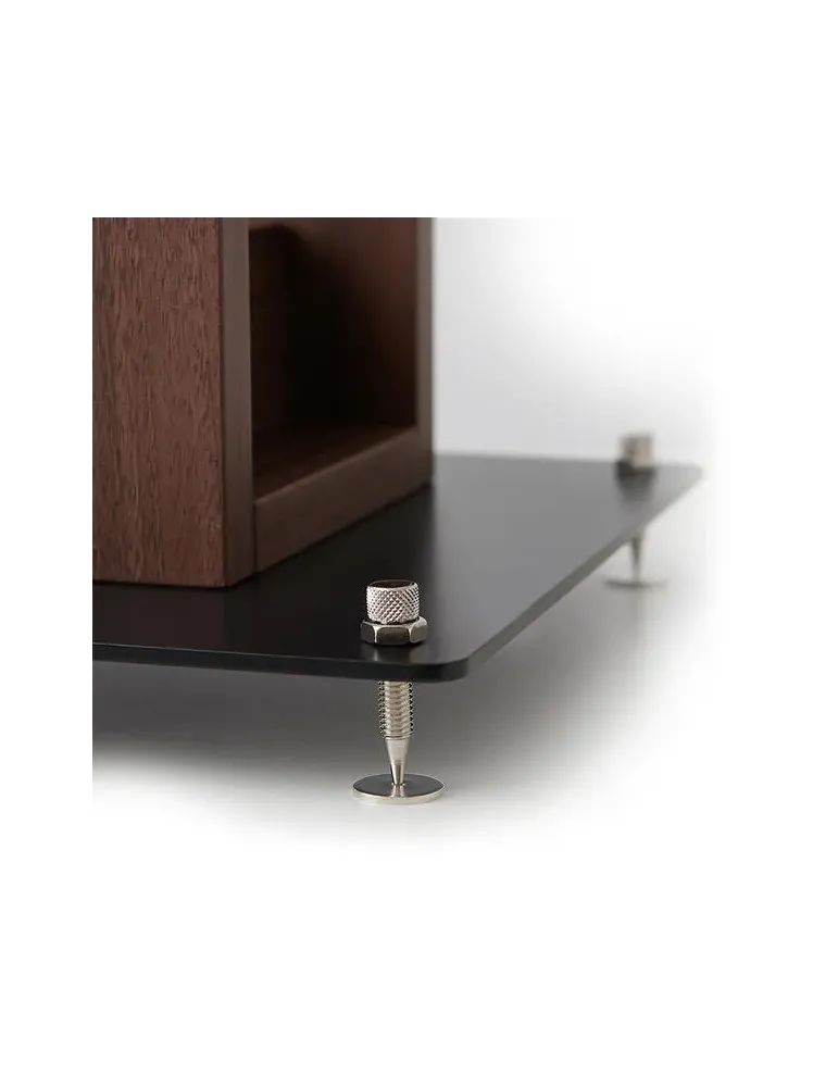 NORSTONE Norstone Alva Plus Walnut/Black — Eleganckie podstawki głośnikowe 68 cm