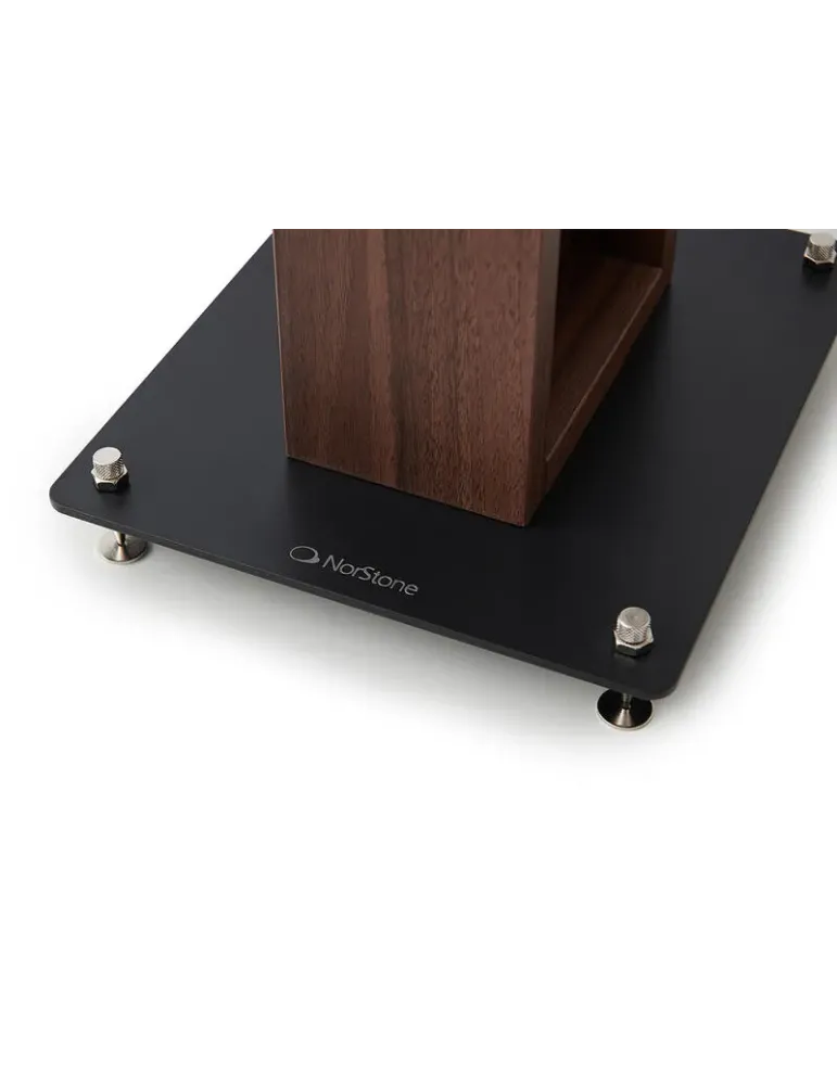 NORSTONE Norstone Alva Plus Walnut/Black — Eleganckie podstawki głośnikowe 68 cm