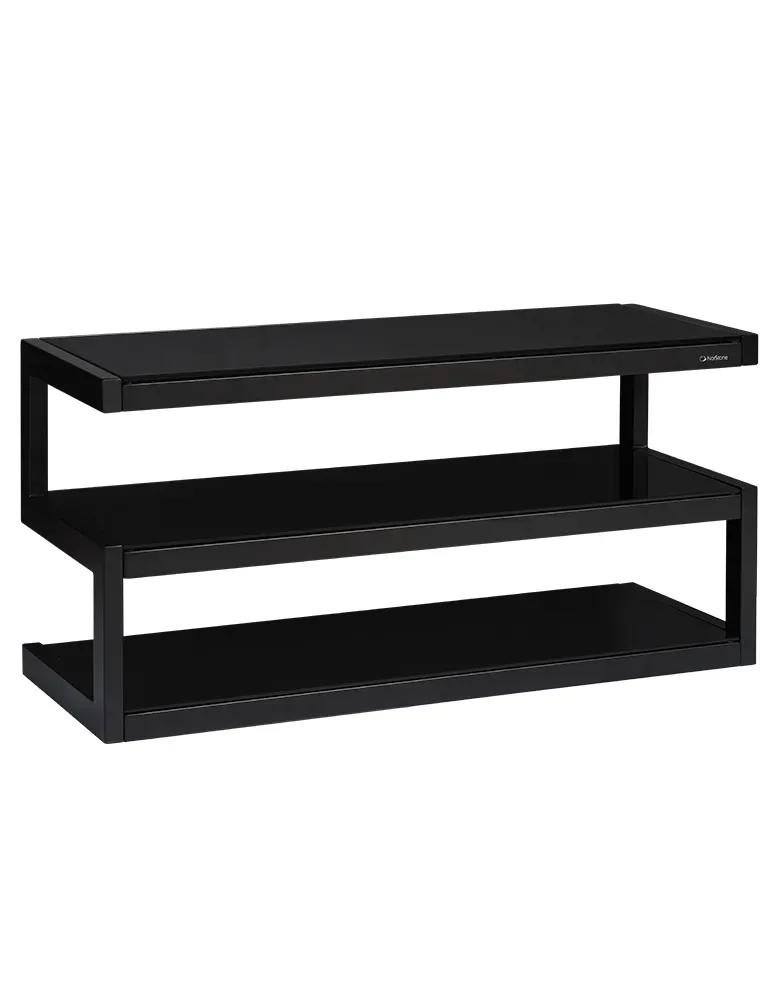 NORSTONE Norstone Esse AV — Stolik RTV/Hi-Fi 110 cm, 3 półki, nośność 80/50 kg