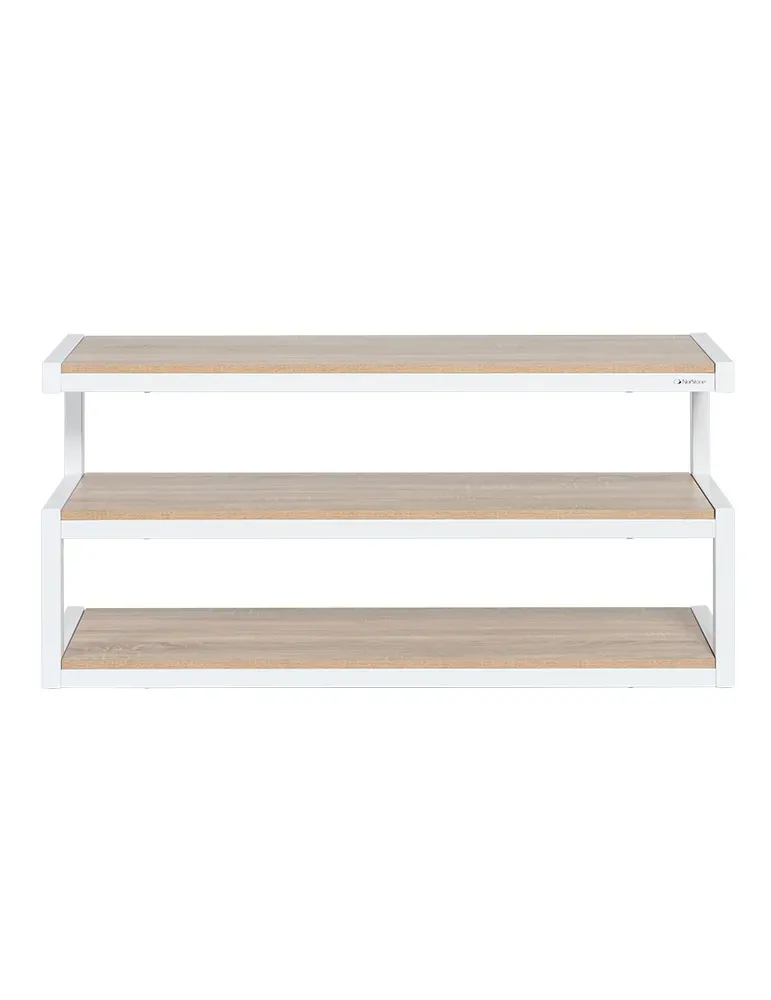 NORSTONE Norstone Esse AV — Stolik RTV/Hi-Fi 110 cm, 3 półki, nośność 80/50 kg