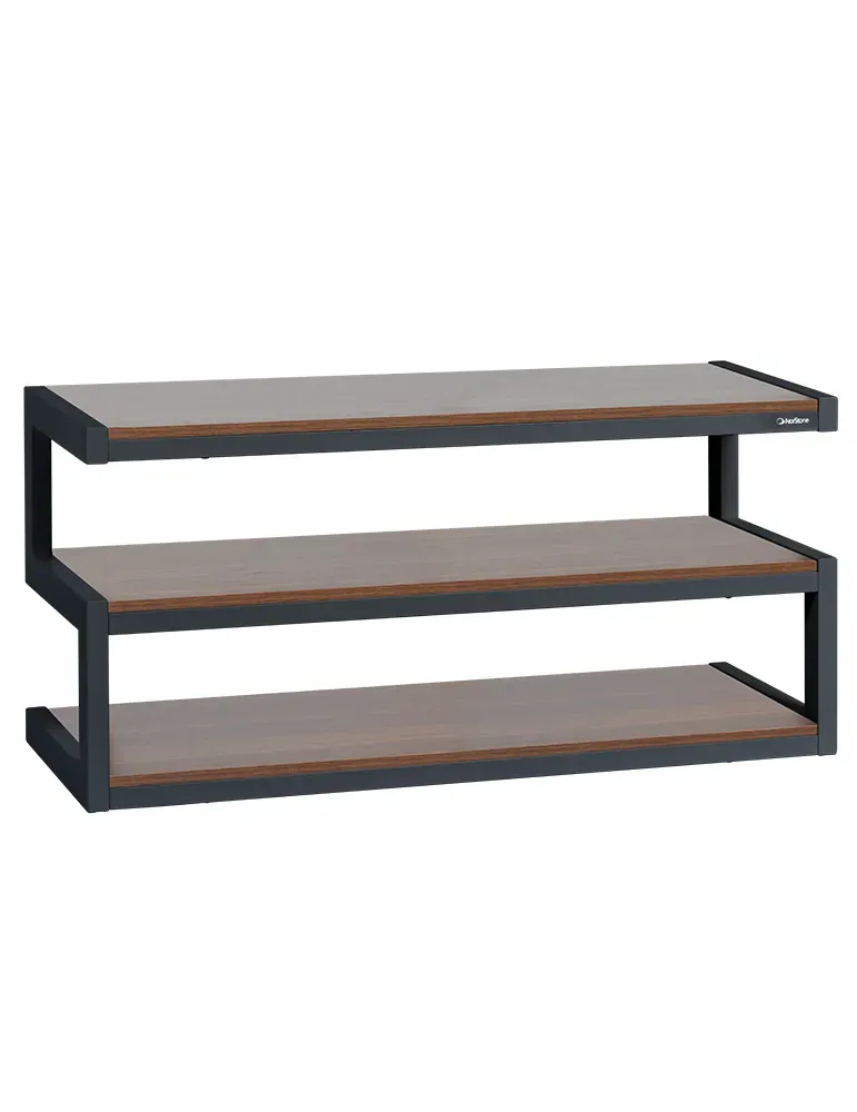 NORSTONE Norstone Esse AV — Stolik RTV/Hi-Fi 110 cm, 3 półki, nośność 80/50 kg