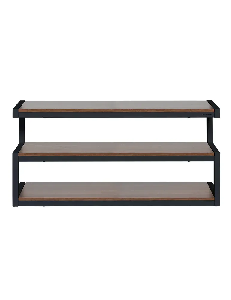 NORSTONE Norstone Esse AV — Stolik RTV/Hi-Fi 110 cm, 3 półki, nośność 80/50 kg
