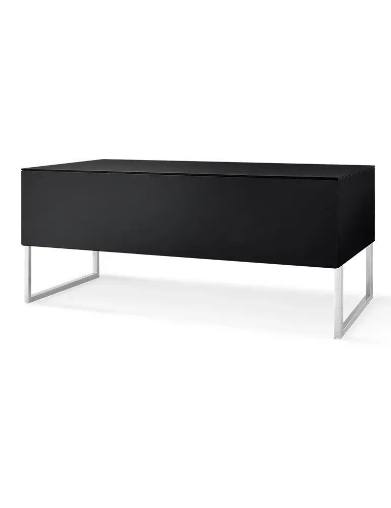 NORSTONE Norstone Khalm AV 140 cm — Modułowy stolik RTV/TV z półką IR, dąb