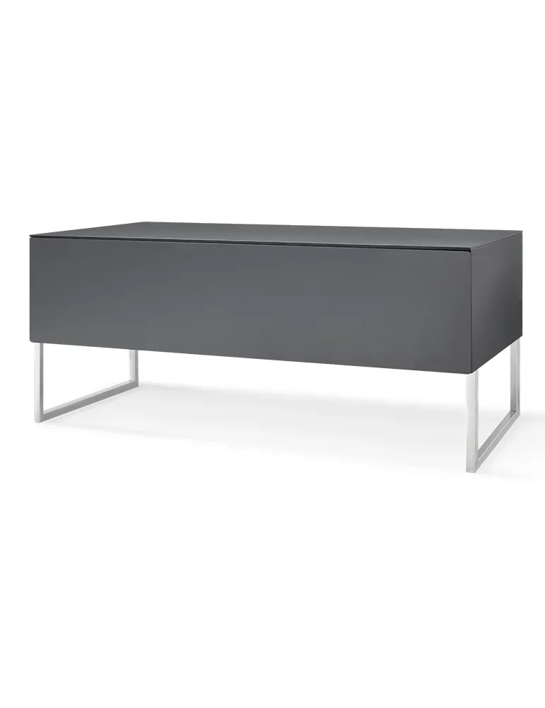 NORSTONE Norstone Khalm AV 140 cm — Modułowy stolik RTV/TV z półką IR, dąb