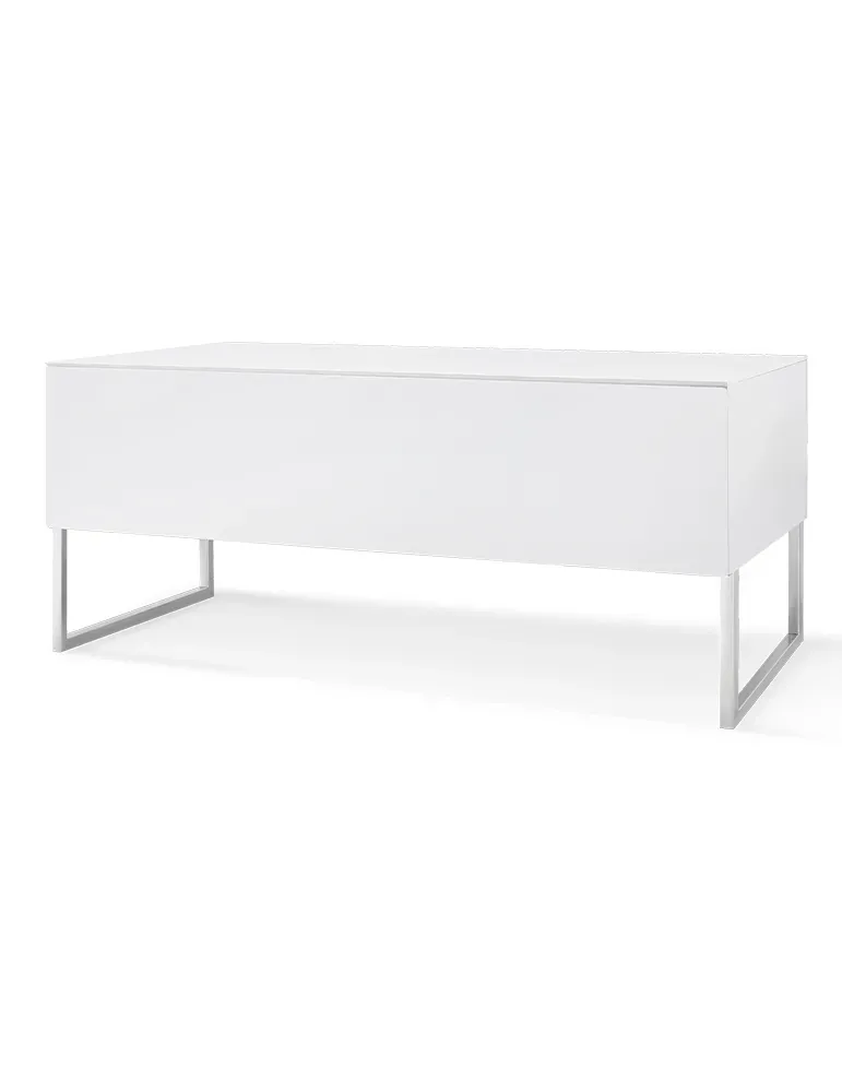NORSTONE Norstone Khalm AV 140 cm — Modułowy stolik RTV/TV z półką IR, dąb