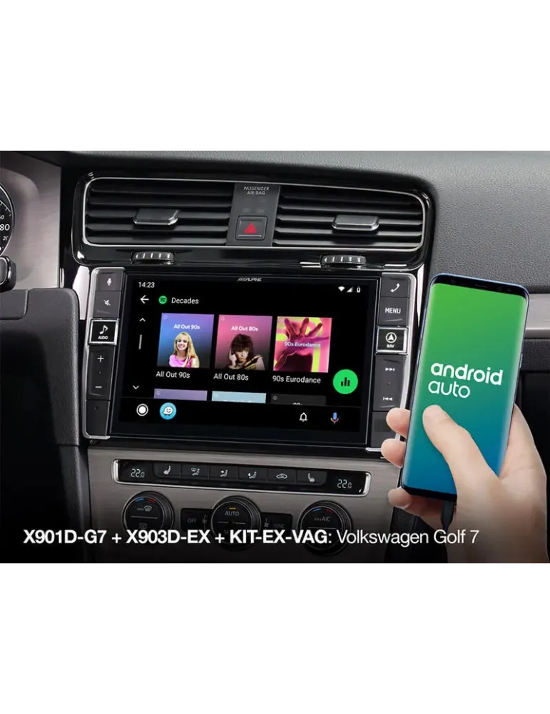 ALPINE Alpine X903D-EX — Media-box do Alpine Style 1. gen. z CarPlay i Android Auto