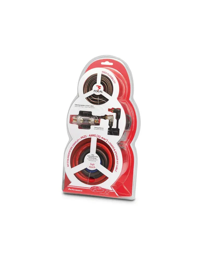 FOCAL CAR Zestaw Focal Car PK 21 — Premium instalacja audio z kablem 21 mm²