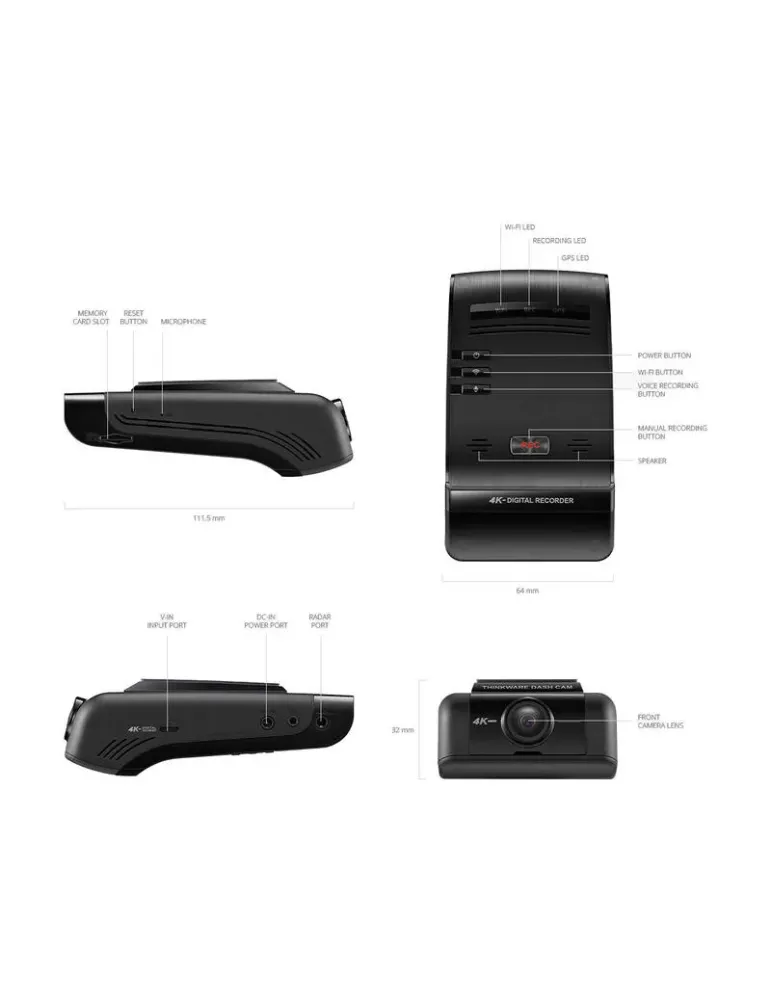 THINKWARE Thinkware U1000 Plus — Kamera samochodowa 4K z GPS i Super Night Vision