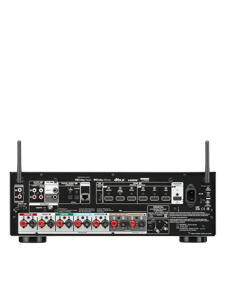 DENON Zestaw Denon AVR-X1800H DAB + Wilson SCENIX — Kino domowe 5.0 z Bluetooth
