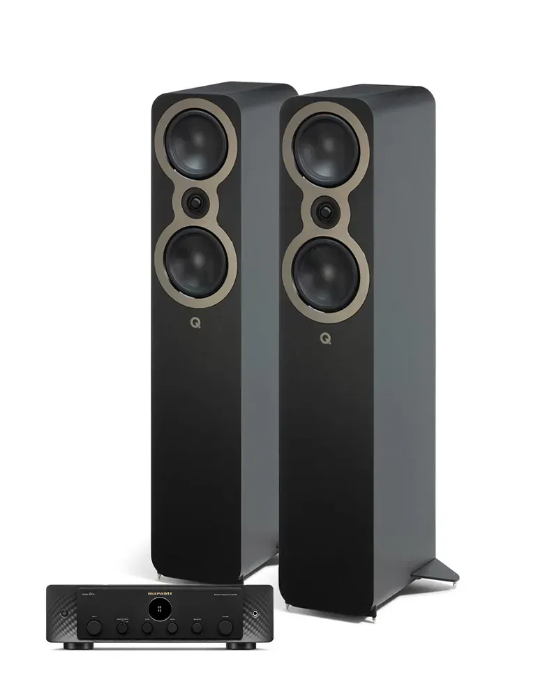 DENON Zestaw stereo Denon Marantz Model 60n/Q Acoustics 3050c — wysoka jakość dźwięku Bluetooth