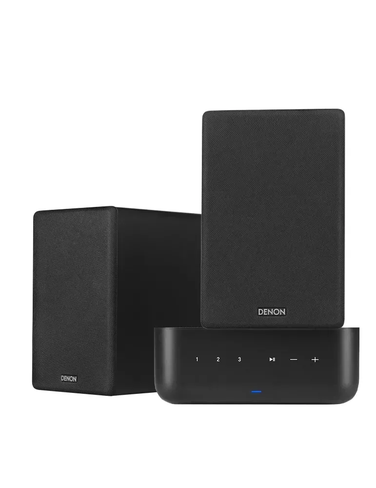 DENON Zestaw stereo Denon Home AMP/SCN-10 — Bezprzewodowe strumieniowanie z HEOS i AirPlay 2