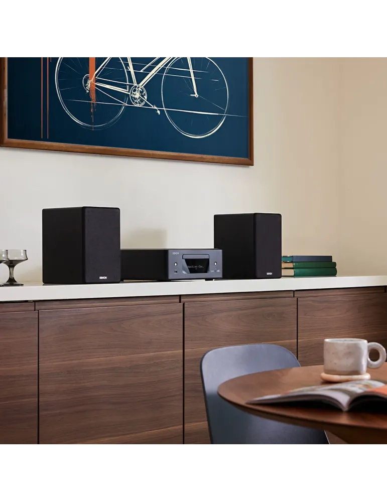 DENON Zestaw stereo Denon RCDN-12 + Dali Kupid — Kompaktowy system audio z HEOS