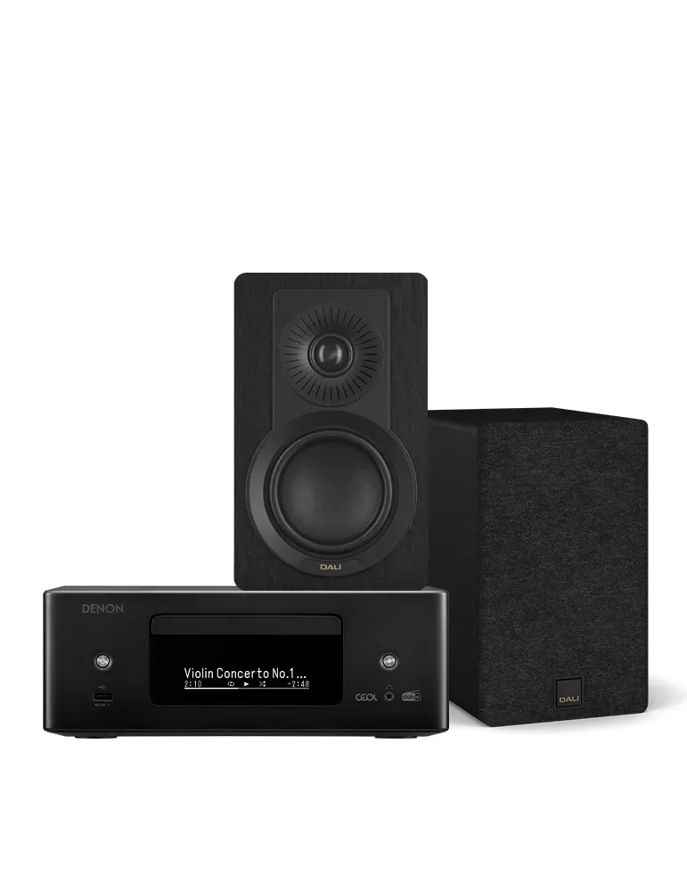 DENON Zestaw stereo Denon RCDN-12 + Dali Kupid — Kompaktowy system audio z HEOS