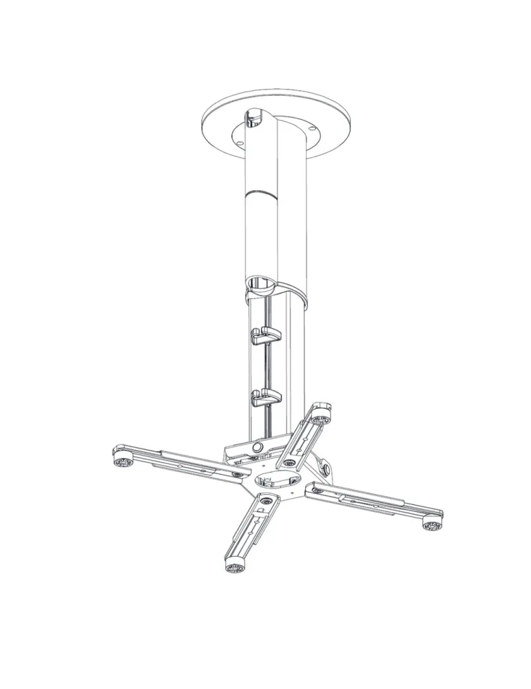 SUPREMA SCREEN Suprema Spider Elegant 4070 Black — Uchwyt sufitowy do projektora 20kg