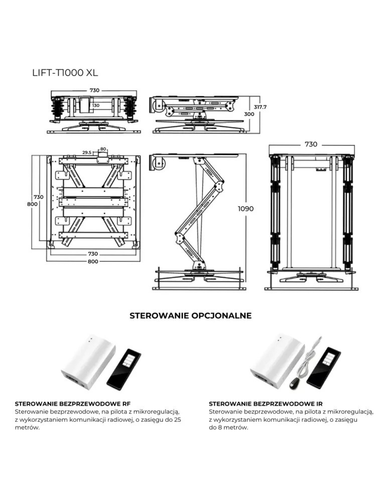 SUPREMA SCREEN Suprema Screen LIFT-T1000 XL — Winda sufitowa do projektora 50kg