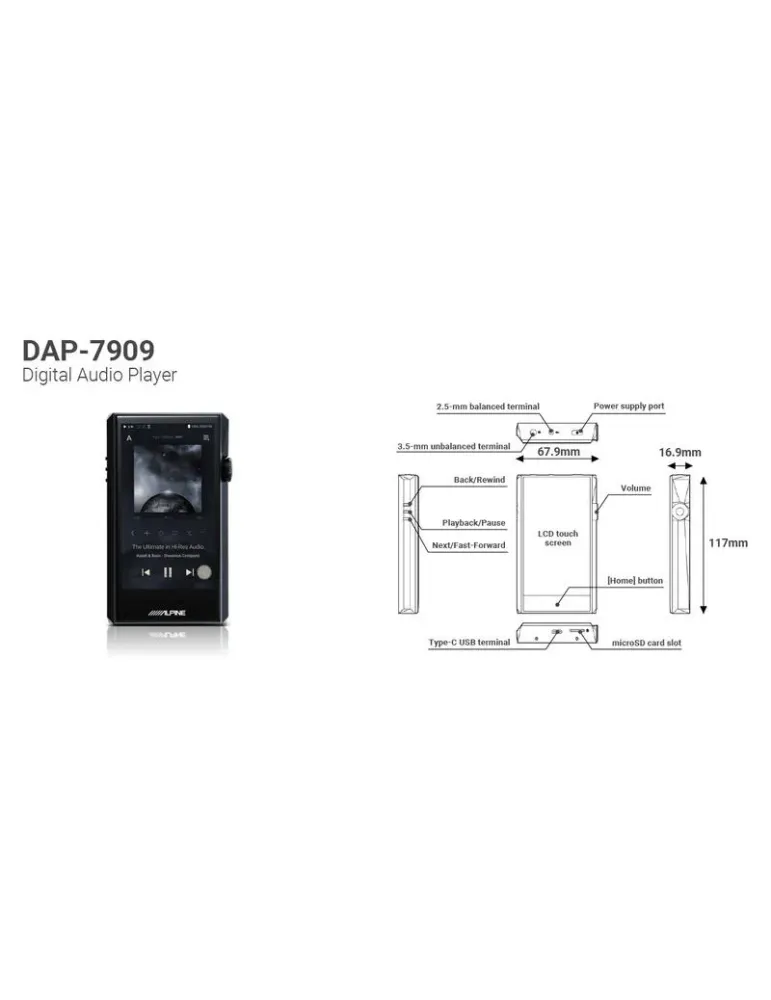 ALPINE ALPINE DAP-7909 Cyfrowy odtwarzacz audio
