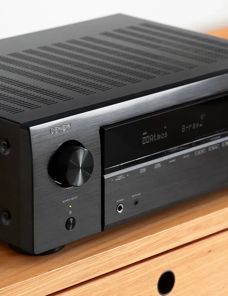 DENON Zestaw Denon AVR-X1800H + Polk Audio T50/T15/T30 — amplituner Wi‑Fi i kolumny do TV