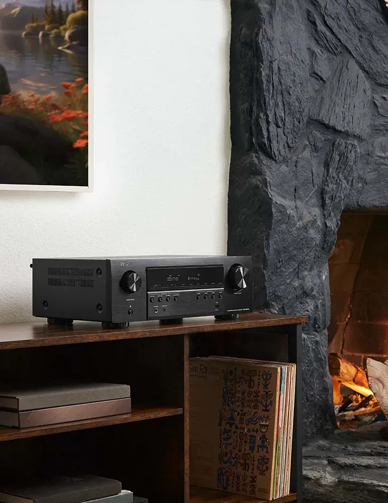 DENON Zestaw Denon AVR-S670H + Polk Audio T50/T30/T15 — amplituner 8K HDR z HEOS i kolumnami do muzyki i filmów