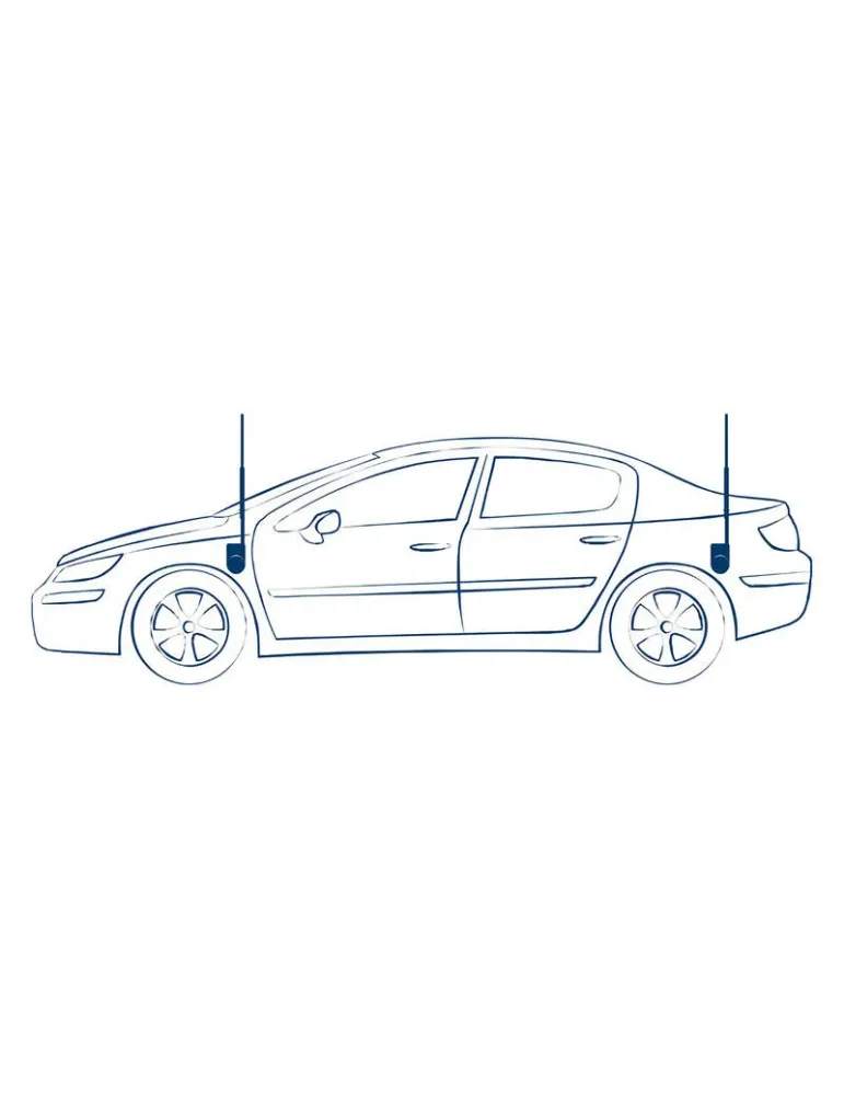 BLAUPUNKT Blaupunkt Autojet 25 — Elektryczna antena teleskopowa FM/DAB+ do montażu na błotniku DIN