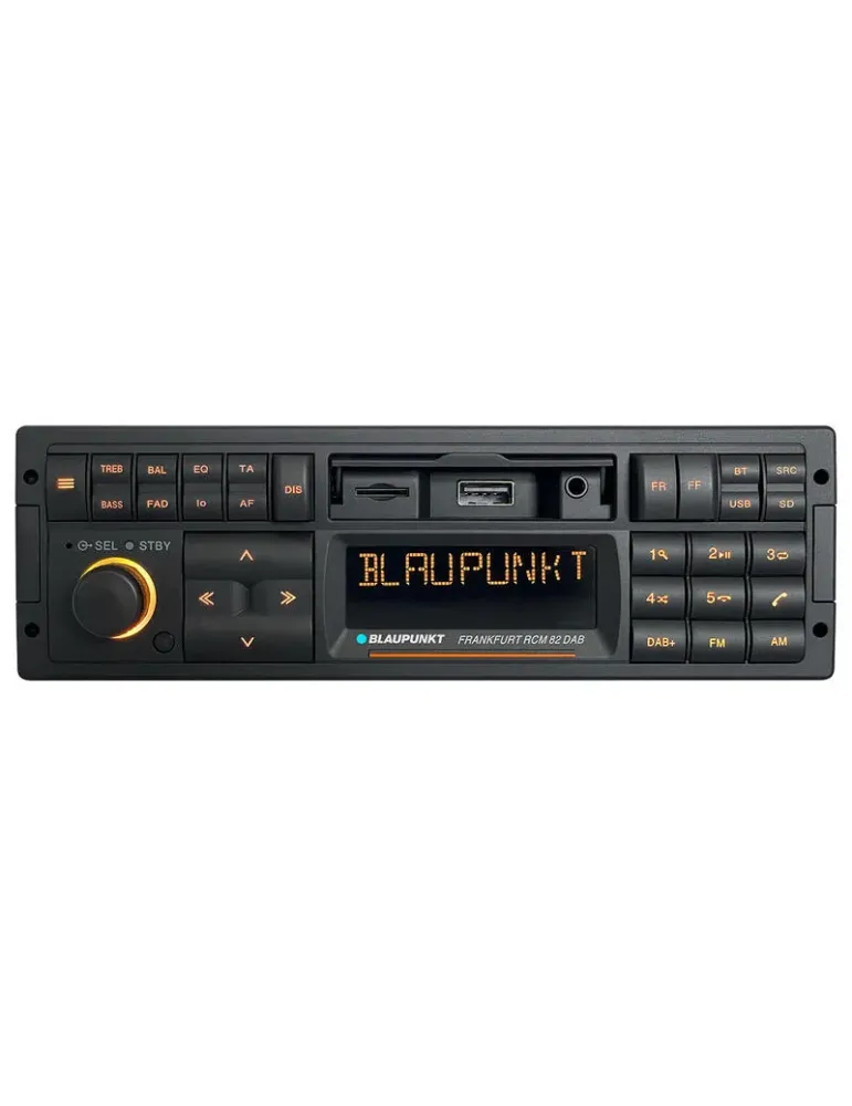 BLAUPUNKT Blaupunkt Frankfurt RCM 82 DAB — Radio samochodowe 1-DIN retro DAB+ z Bluetooth i USB