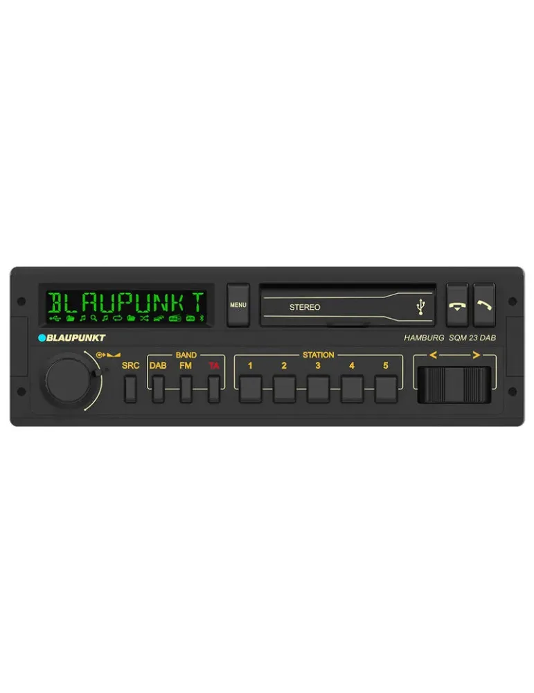 BLAUPUNKT Blaupunkt Hamburg SQM 23 DAB — radio samochodowe 1-DIN retro z DAB+ i Bluetooth