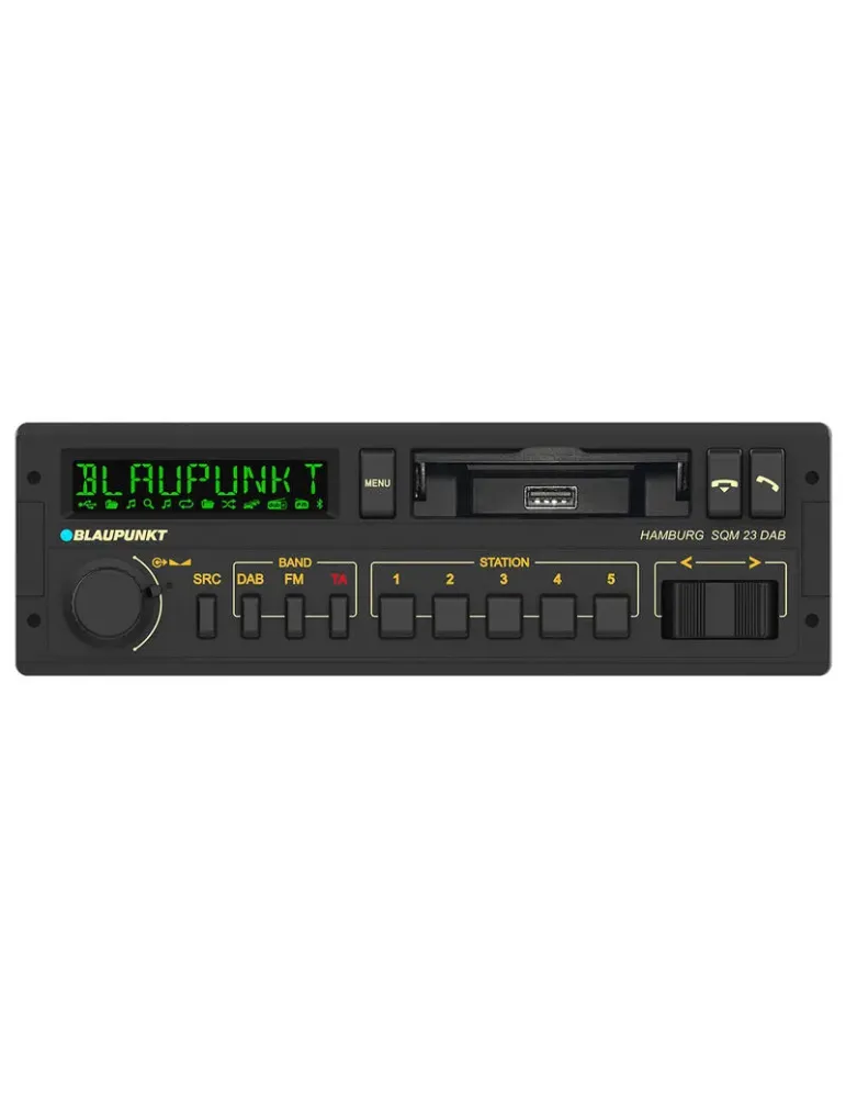 BLAUPUNKT Blaupunkt Hamburg SQM 23 DAB — radio samochodowe 1-DIN retro z DAB+ i Bluetooth