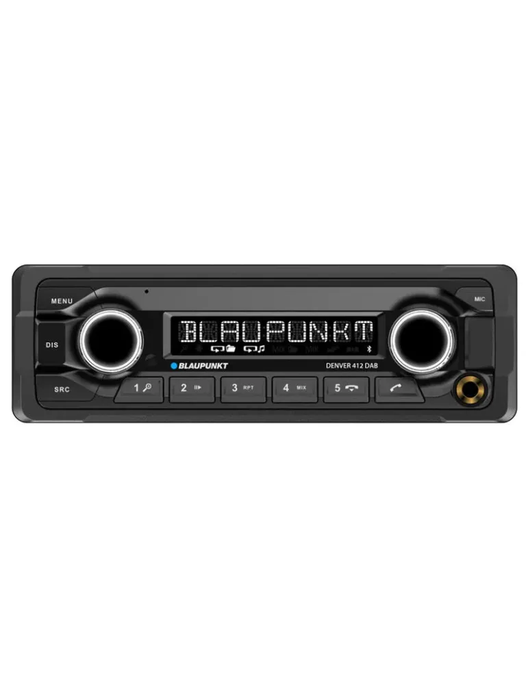 BLAUPUNKT Blaupunkt Denver 412 DAB — Radio samochodowe DAB+ z Bluetooth, 2x USB MP3 i wejściem mikrofonowym