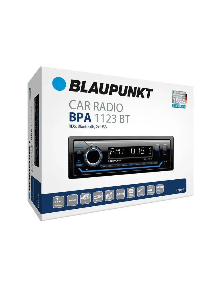 BLAUPUNKT Blaupunkt BPA 1123 BT — Radio samochodowe 1DIN Bluetooth USB MP3 RDS FM/AM