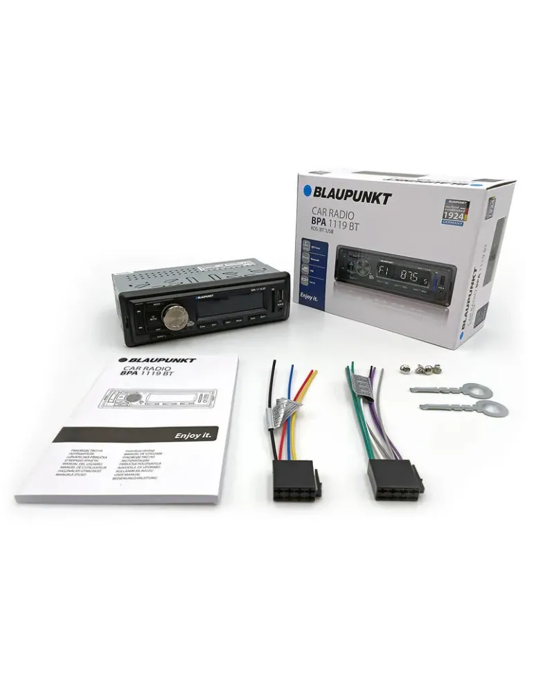 BLAUPUNKT Blaupunkt BPA 1119 BT — Radio samochodowe 1DIN z Bluetooth, USB/SD/AUX i FM RDS