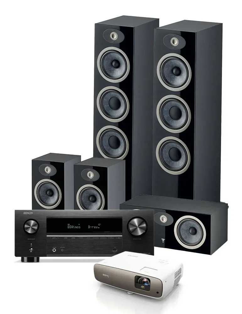 DENON Zestaw Denon AVR-X2800H + Focal THEVA N3/N1/CENTER + BenQ W2720I