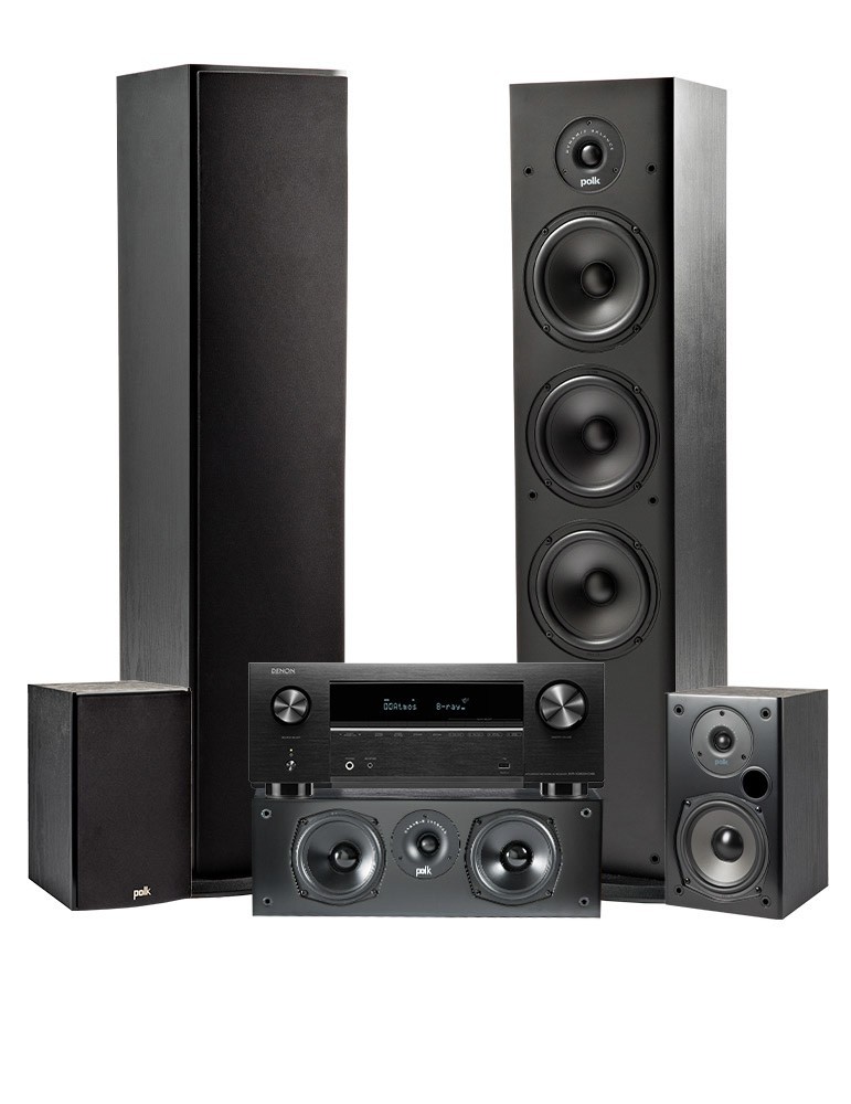 DENON Zestaw Kina Domowego: Denon AVR-X2900H DAB + Polk Audio T50/T15/T30