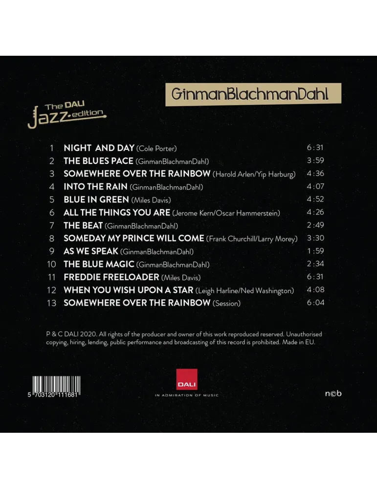 DALI Dali Jazz Edition CD — Płyta demonstracyjna z utworami jazzowymi