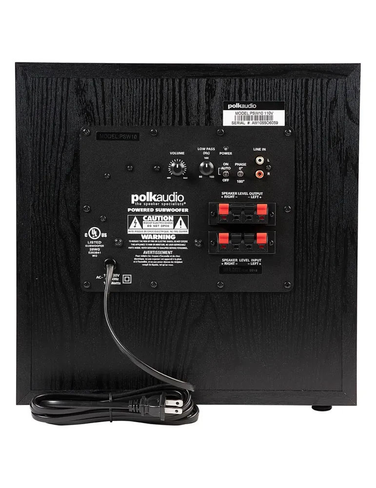 POLK AUDIO Polk Audio PSW 10E — Subwoofer aktywny 10 cali 50W do kina domowego