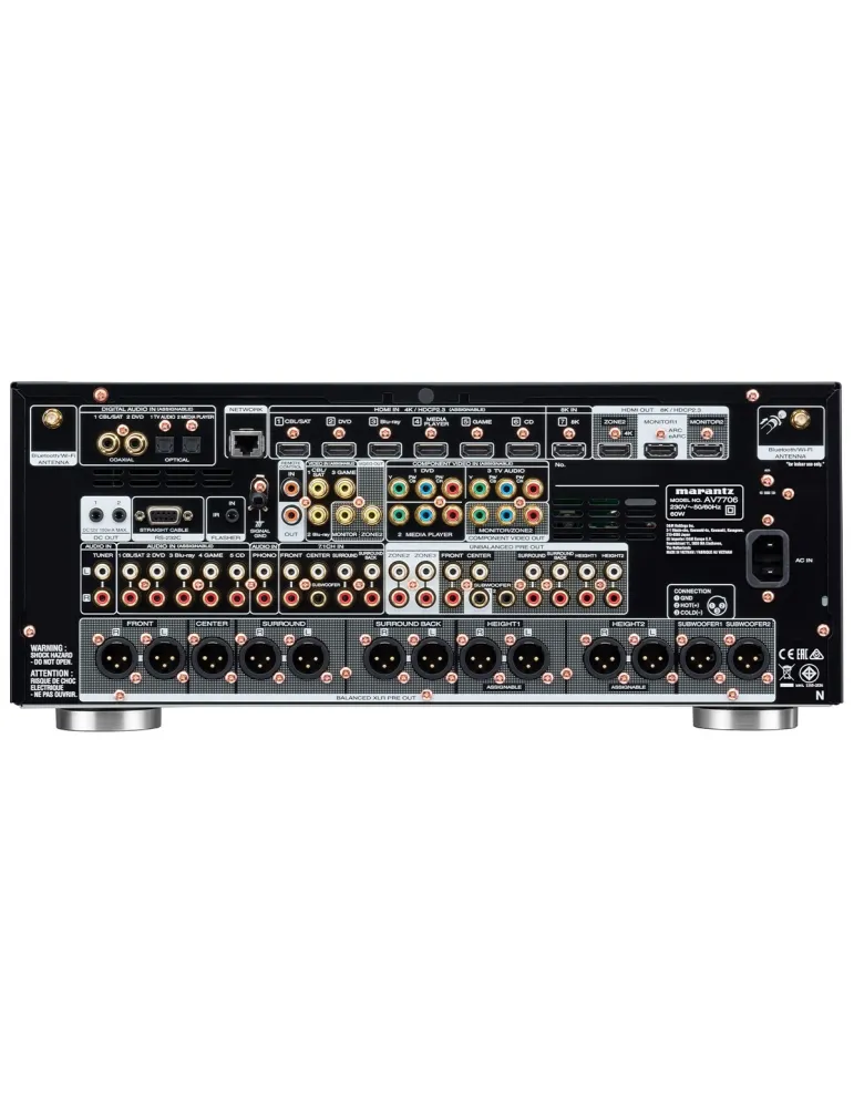 MARANTZ Marantz AV7706 — Przedwzmacniacz 8K z wyjściami XLR/RCA i modułami HDAM