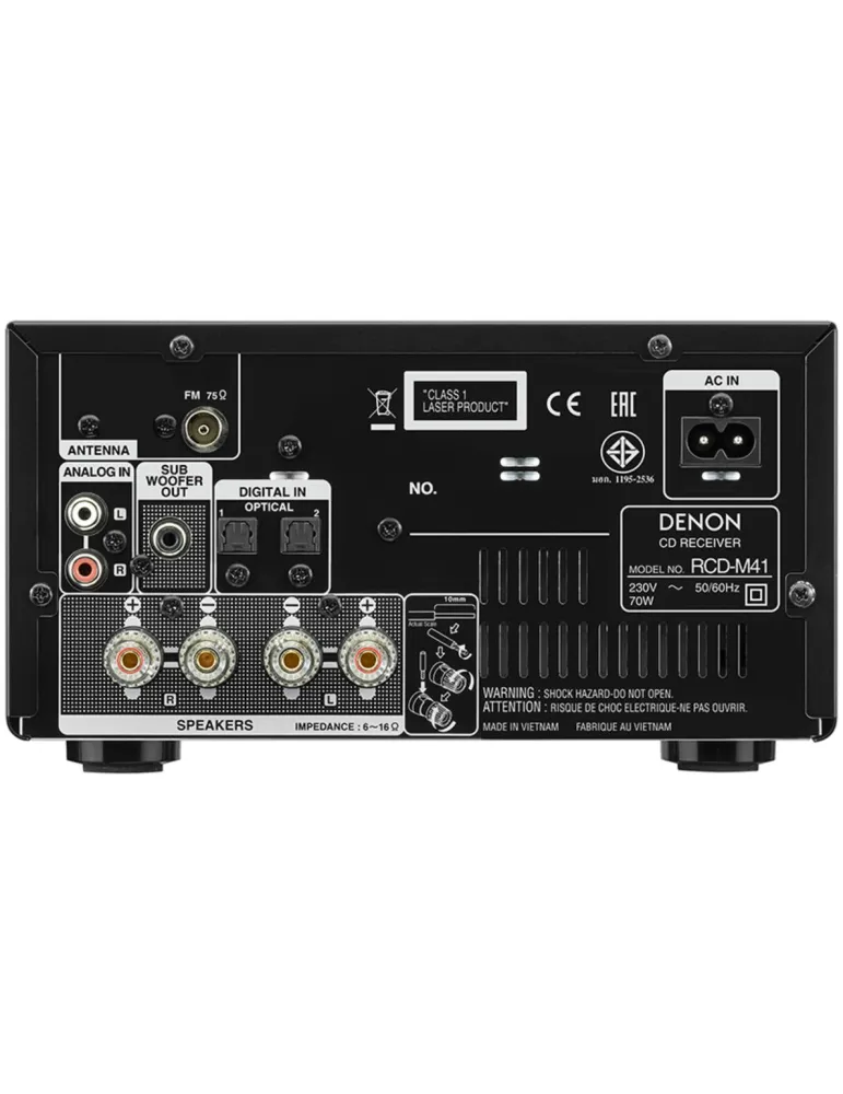 DENON Zestaw stereo Denon RCD-M41 + Wilson Raptor 7 — Bluetooth i USB