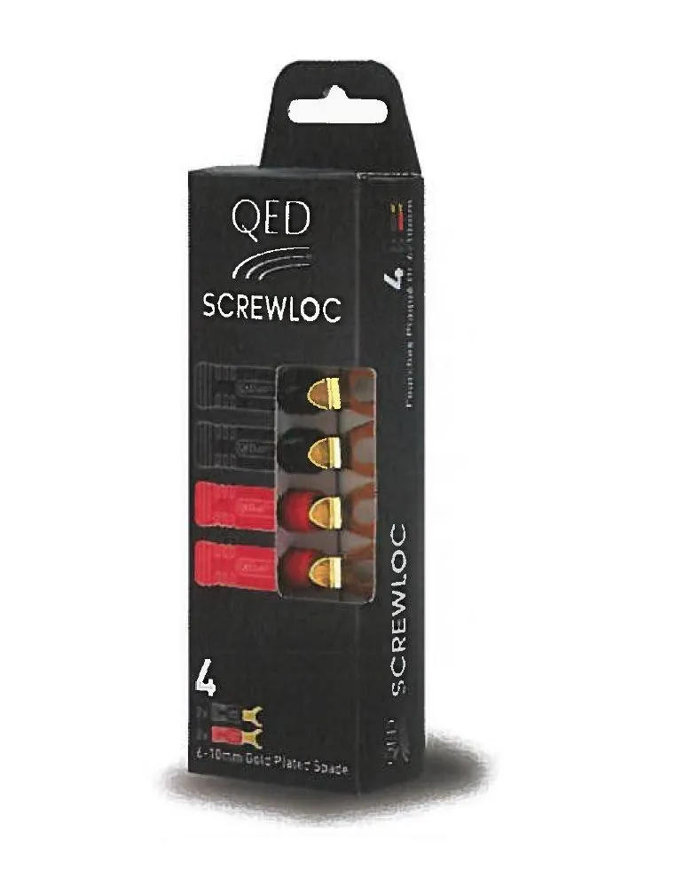 QED QED QE1890 — Premium złącza głośnikowe 4mm pozłacane (4 szt.)