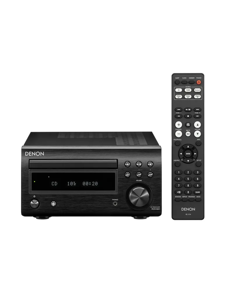 DENON Denon RCD-M41 + Polk Audio T15 — Zestaw stereo Hi-Fi z Bluetooth