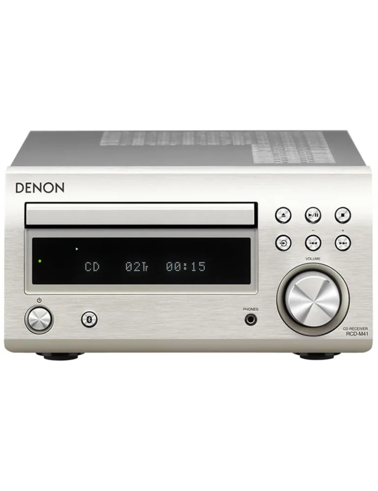 DENON Denon RCD-M41 + Polk Audio T15 — Zestaw stereo Hi-Fi z Bluetooth
