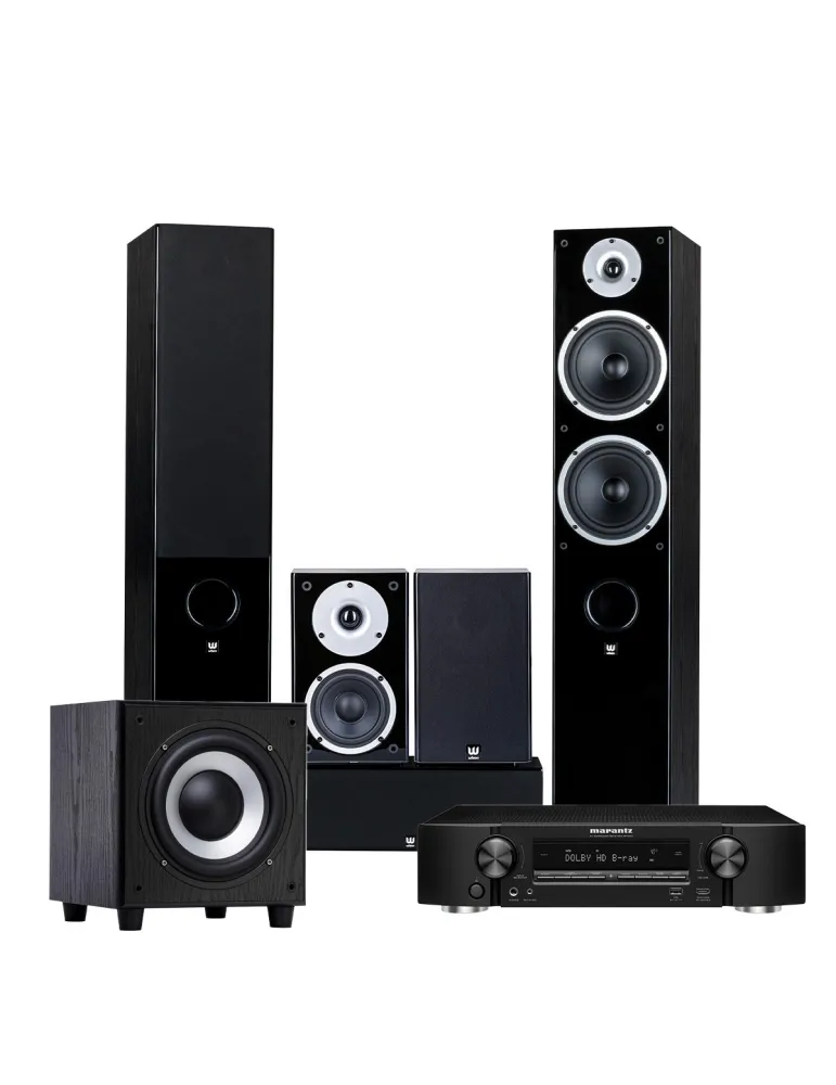 MARANTZ Zestaw kina domowego Marantz NR1510 + Wilson RAPTOR 5/M/VOCAL/SUB-9 — 5.1 z HDMI 4K i HEOS