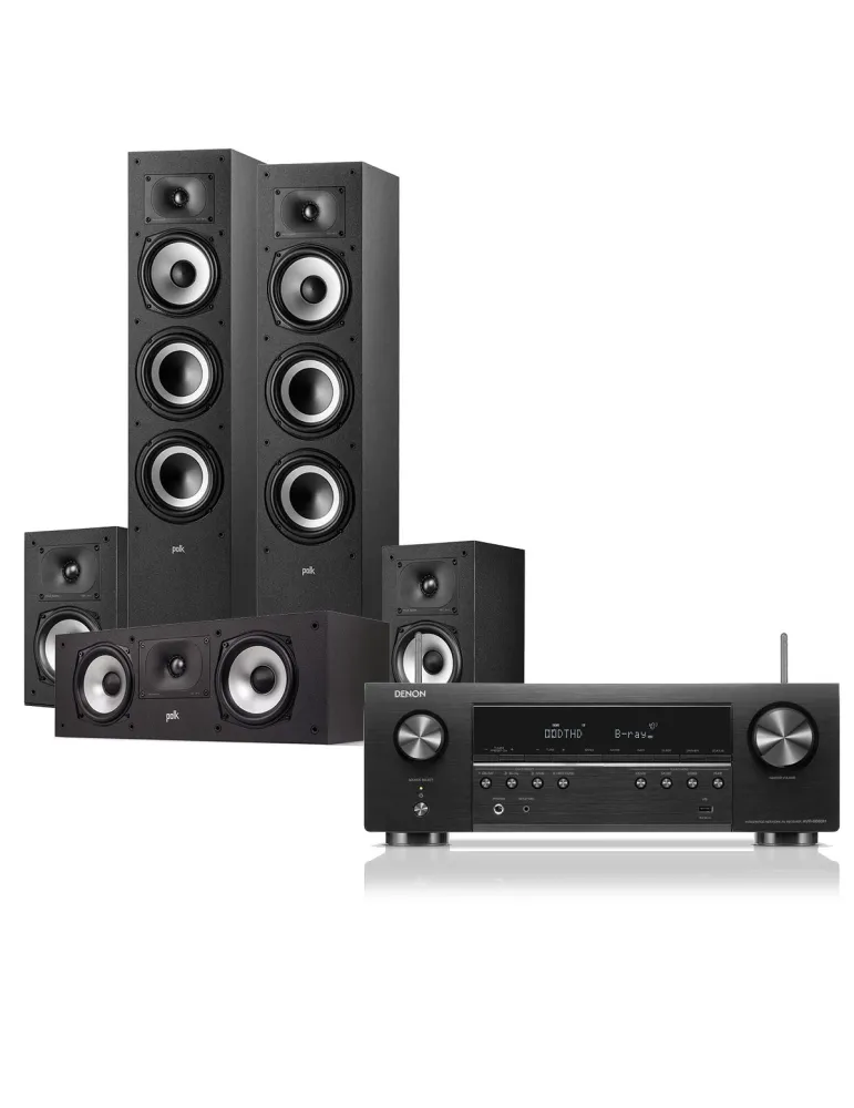 DENON Zestaw kina domowego Denon AVC-S660H + Polk Monitor XT60/15/30C — Dolby Atmos, Wi-Fi, Bluetooth