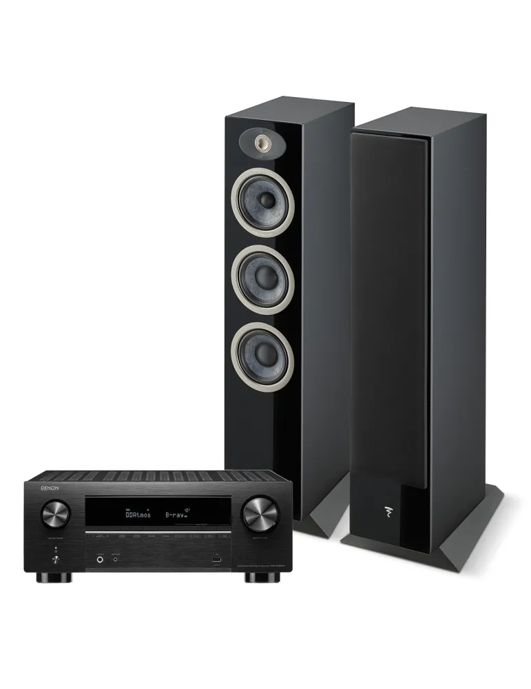 DENON Zestaw stereo Denon AVR-X2800H + Focal THEVA N°2 — Bluetooth, wysoka jakość dźwięku