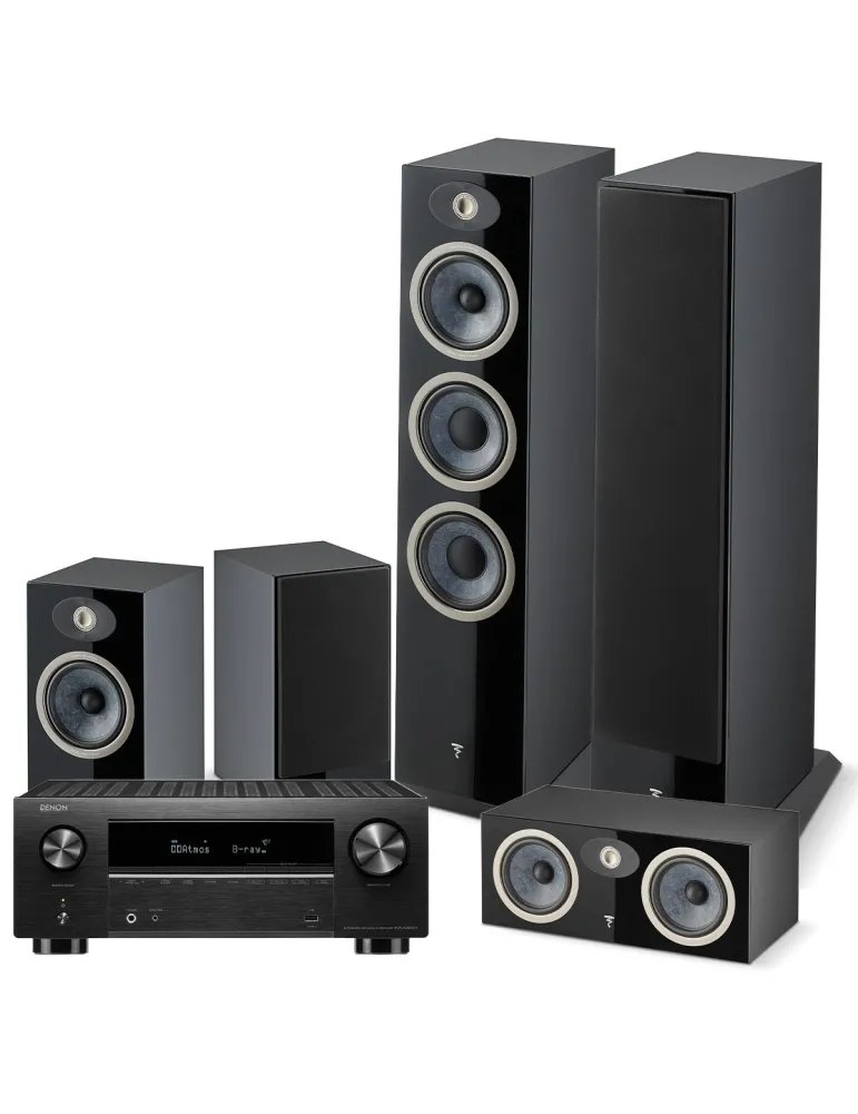 DENON Zestaw kina domowego Denon AVR-X2800H + Focal THEVA N2/N1/CENTER — Dolby Atmos, DTS:X, HEOS