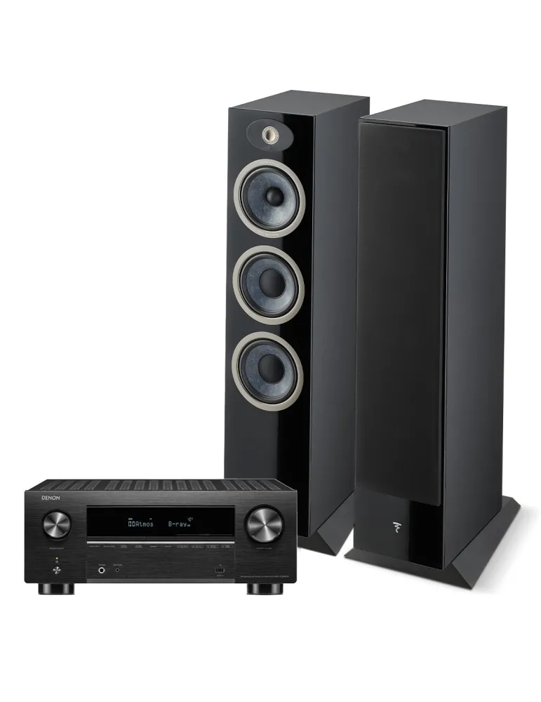 DENON Zestaw stereo Denon AVC-X3800H + Focal THEVA N°3 — wysoka jakość dźwięku Bluetooth