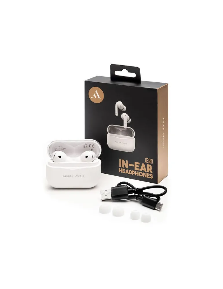 ARGON AUDIO Argon Audio IE 20 — Słuchawki bezprzewodowe ANC z Bluetooth 5.0