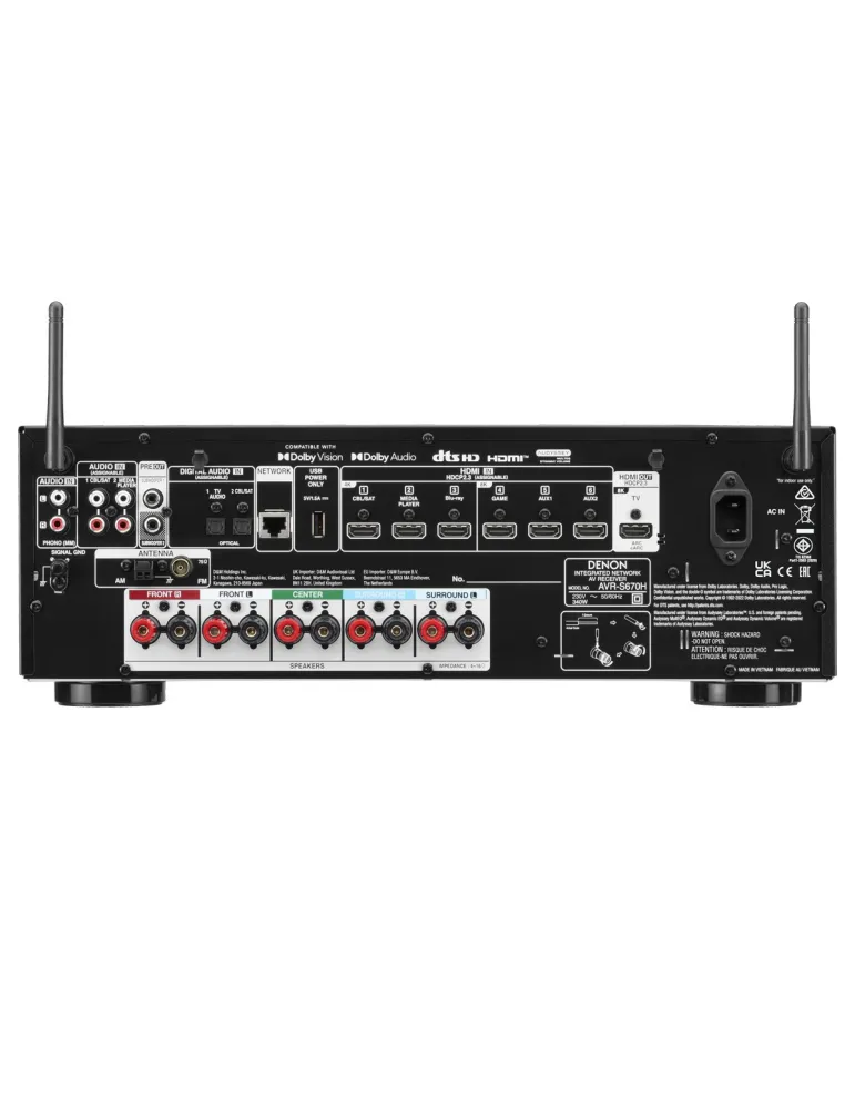 DENON Zestaw Denon AVR-S670H + Wilson EL-4/Vocal EL — Kino domowe 5.0 z 8K i Dolby Vision