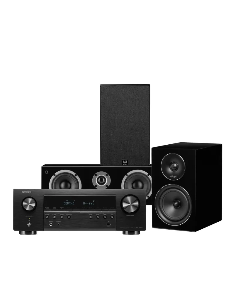 DENON Zestaw Denon AVC-S670H + Wilson EL-4/Vocal EL — Kino domowe 5.0 z Bluetooth