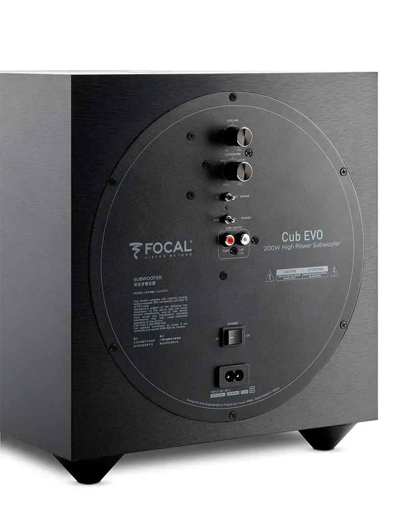 FOCAL Focal Cub Evo — Subwoofer 200W do kina domowego z Polyflex wooferem