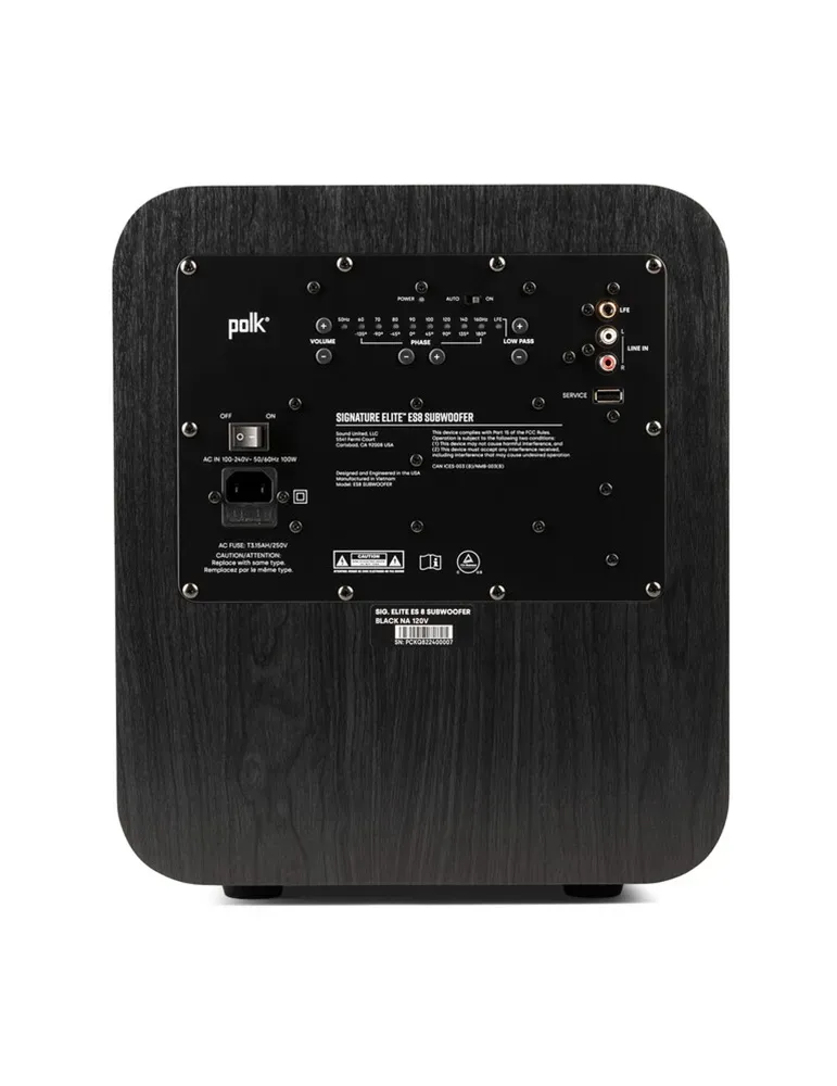 POLK AUDIO Polk Audio Signature Elite ES8 — Subwoofer 8 cali z Power Port i DSP